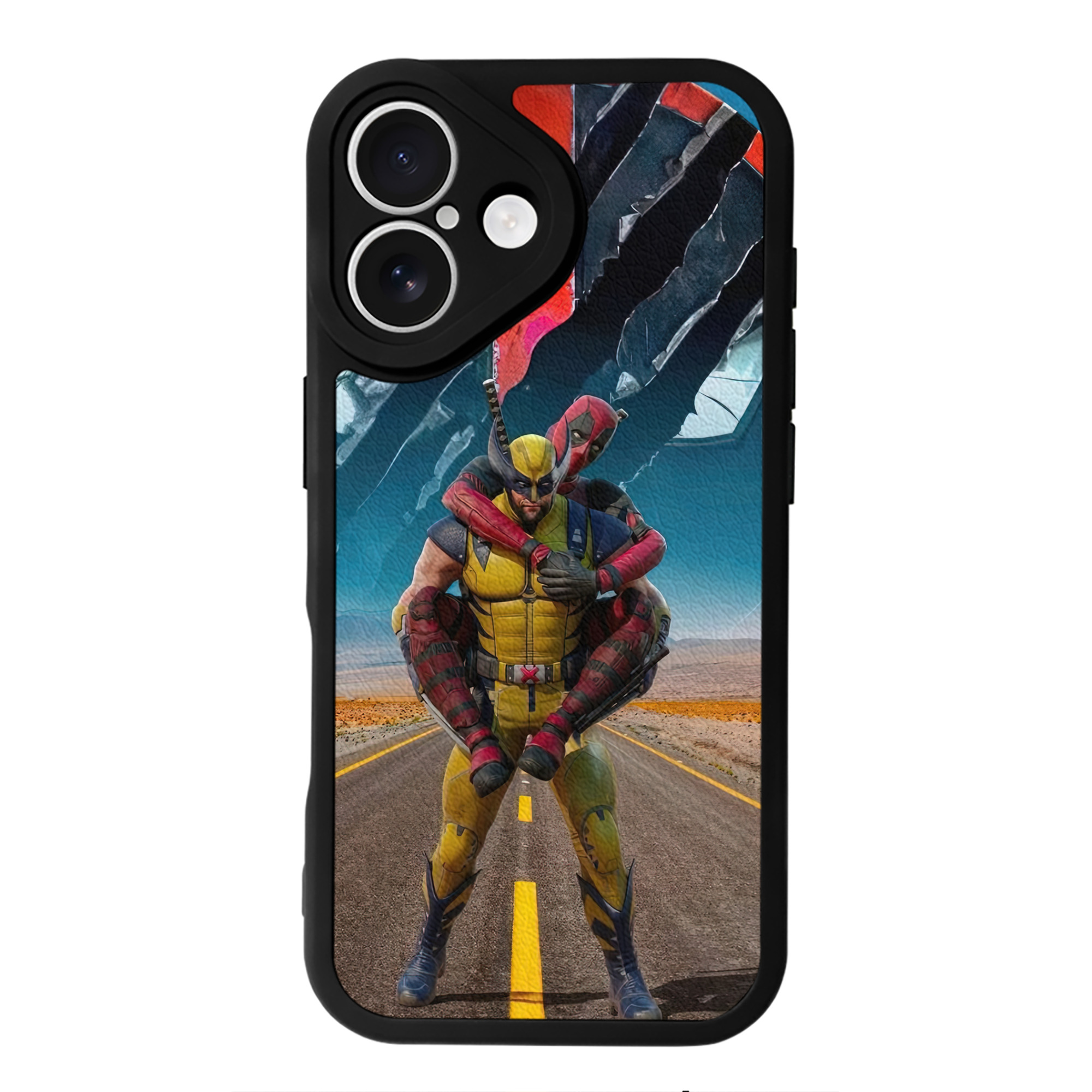 （画像用） Deadpool デッドプール 【iPhone 16シリーズ対応】シリコンスマホケース（レザー調） 材質：シリコン